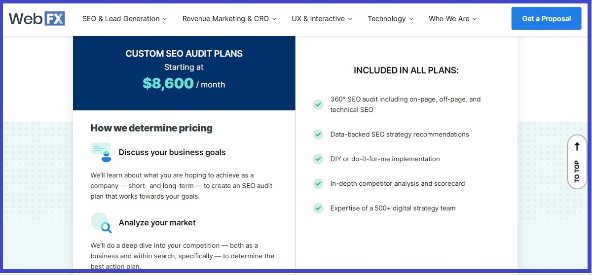 SEO audit offered.